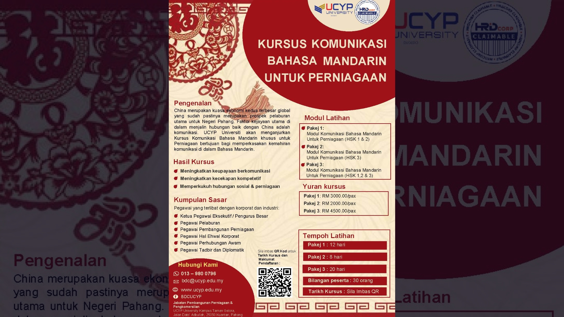 Kursus Komunikasi Bahasa Mandarin